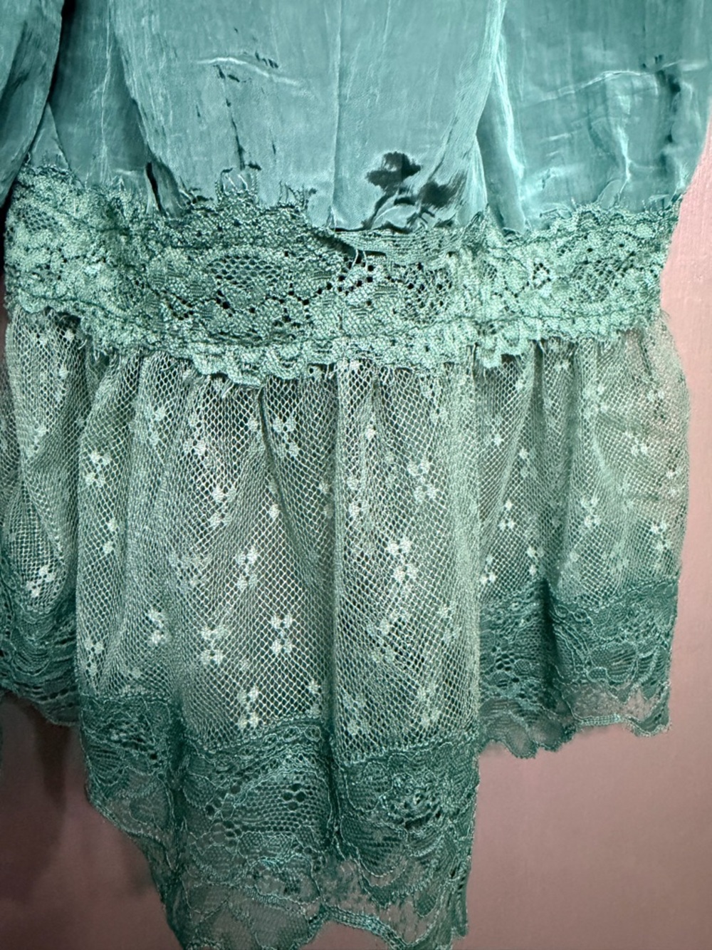Emerald Green Cropped Lace-Hem Pants - Women's Ankle & Cropped - Picture 5 of 8